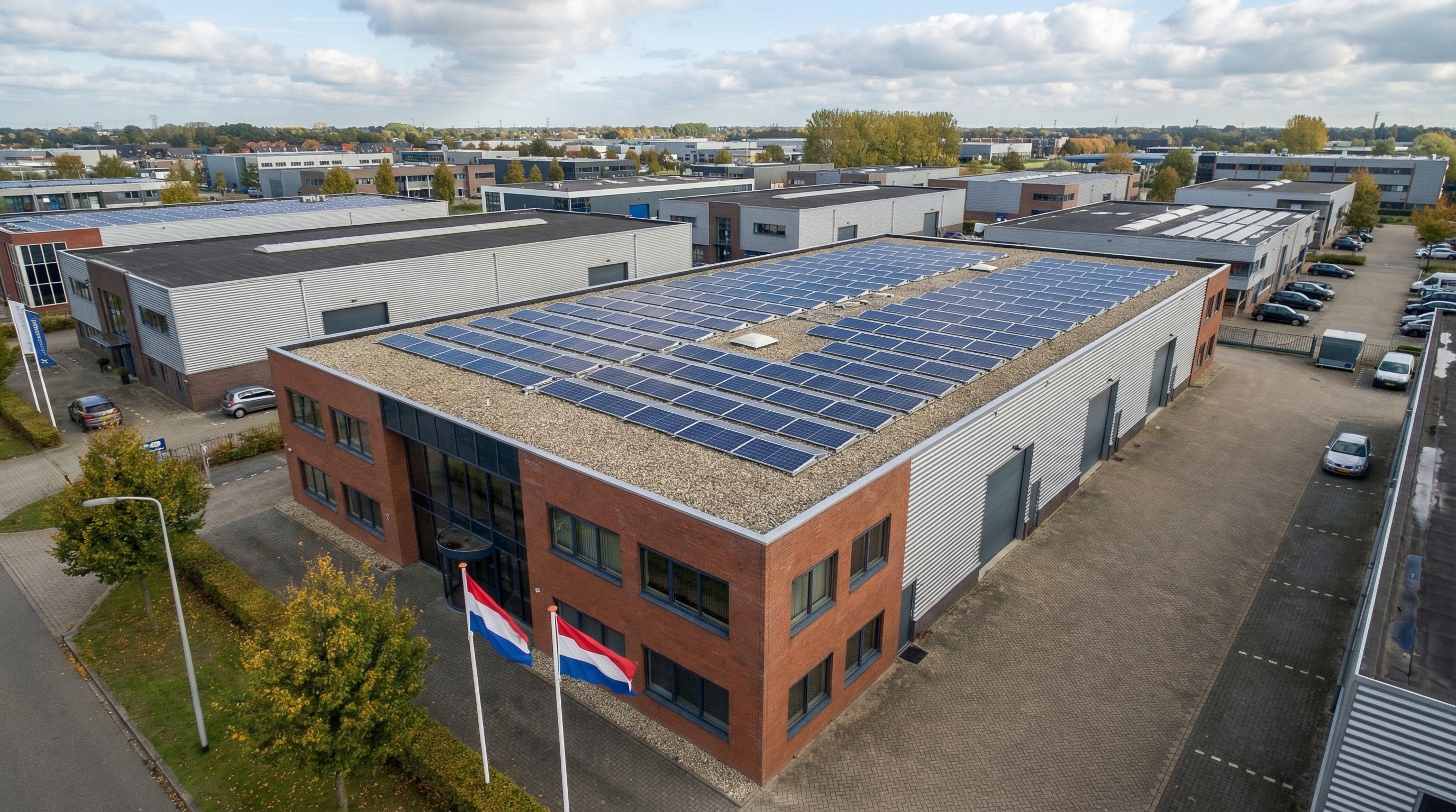 Woning met zonnepanelen en warmtepomp